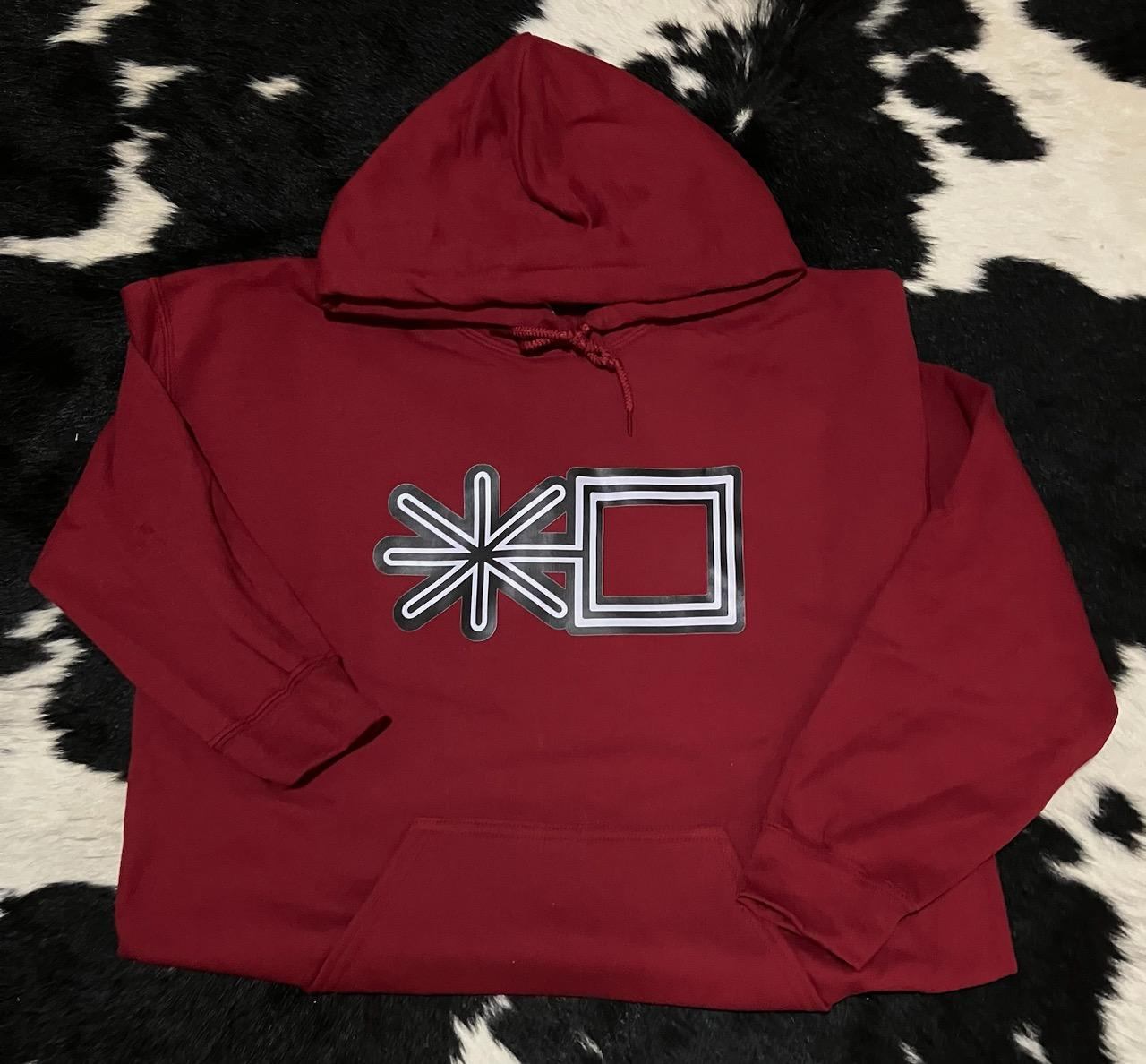 Cardinal Red Spurbox Brand Hoodie